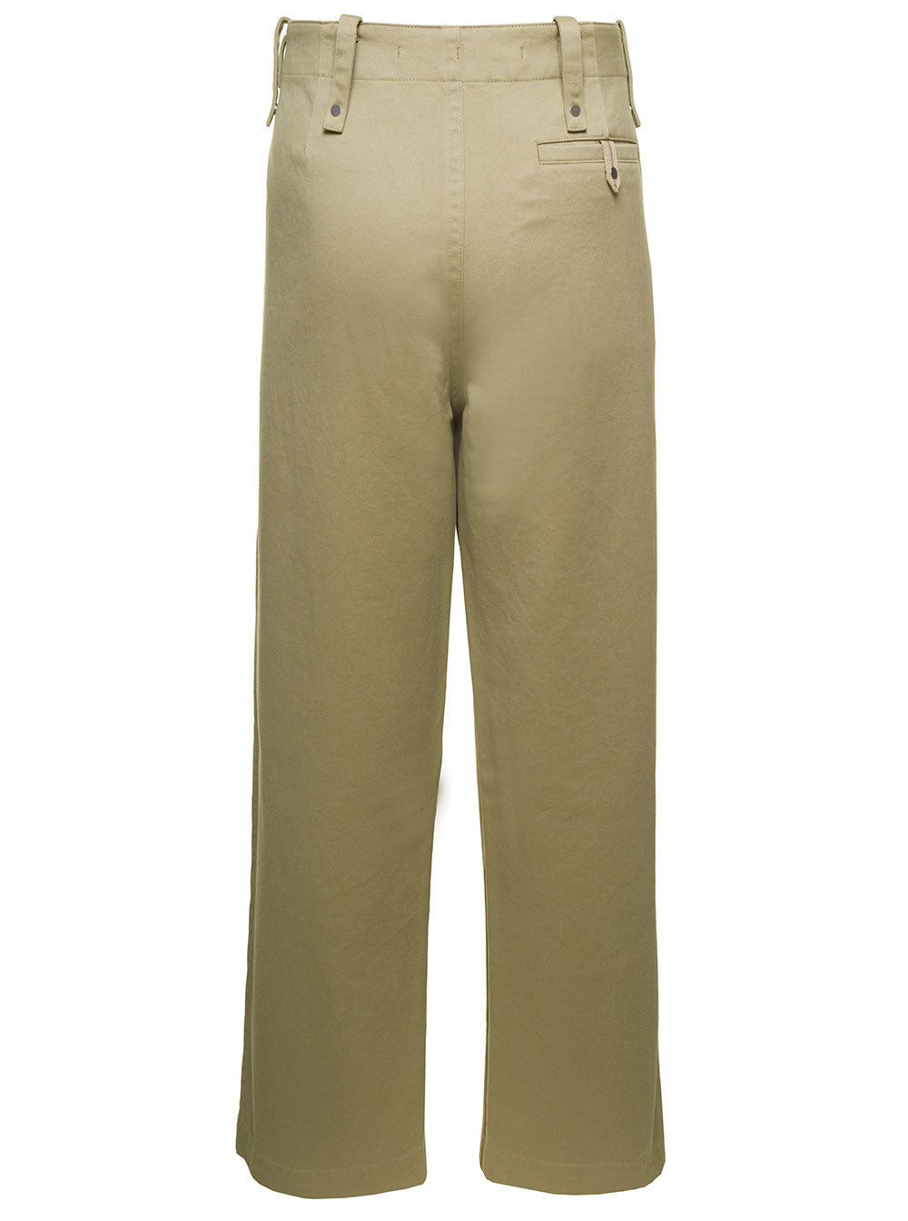 Burberry Men Beige Wide-Leg Pants In Cotton Man by Luosophy