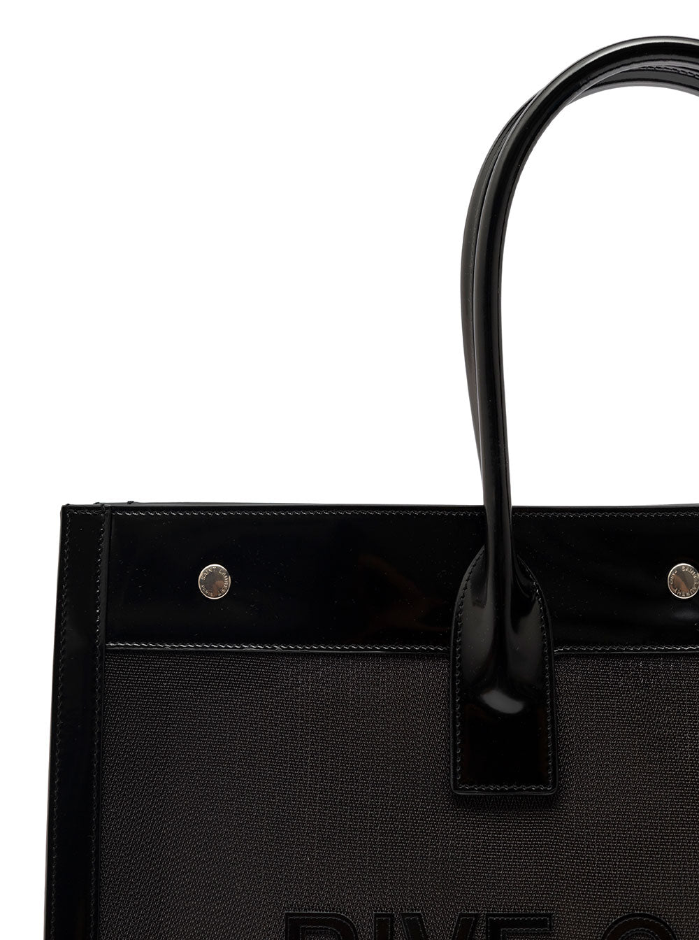 Saint Laurent Women Black Tote Bag With Tonal Rive Gauche Logo In Raphia Woman by Luosophy