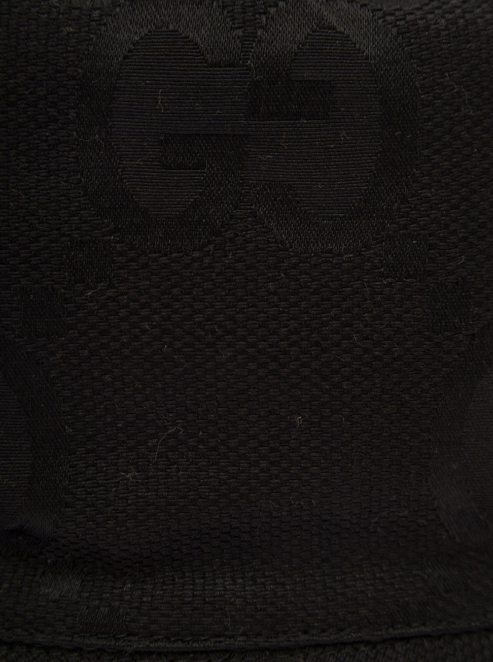 Gucci Men Black Bucket Hat With Leather Trimmings In Gg Jumbo Canvas Man by Luosophy
