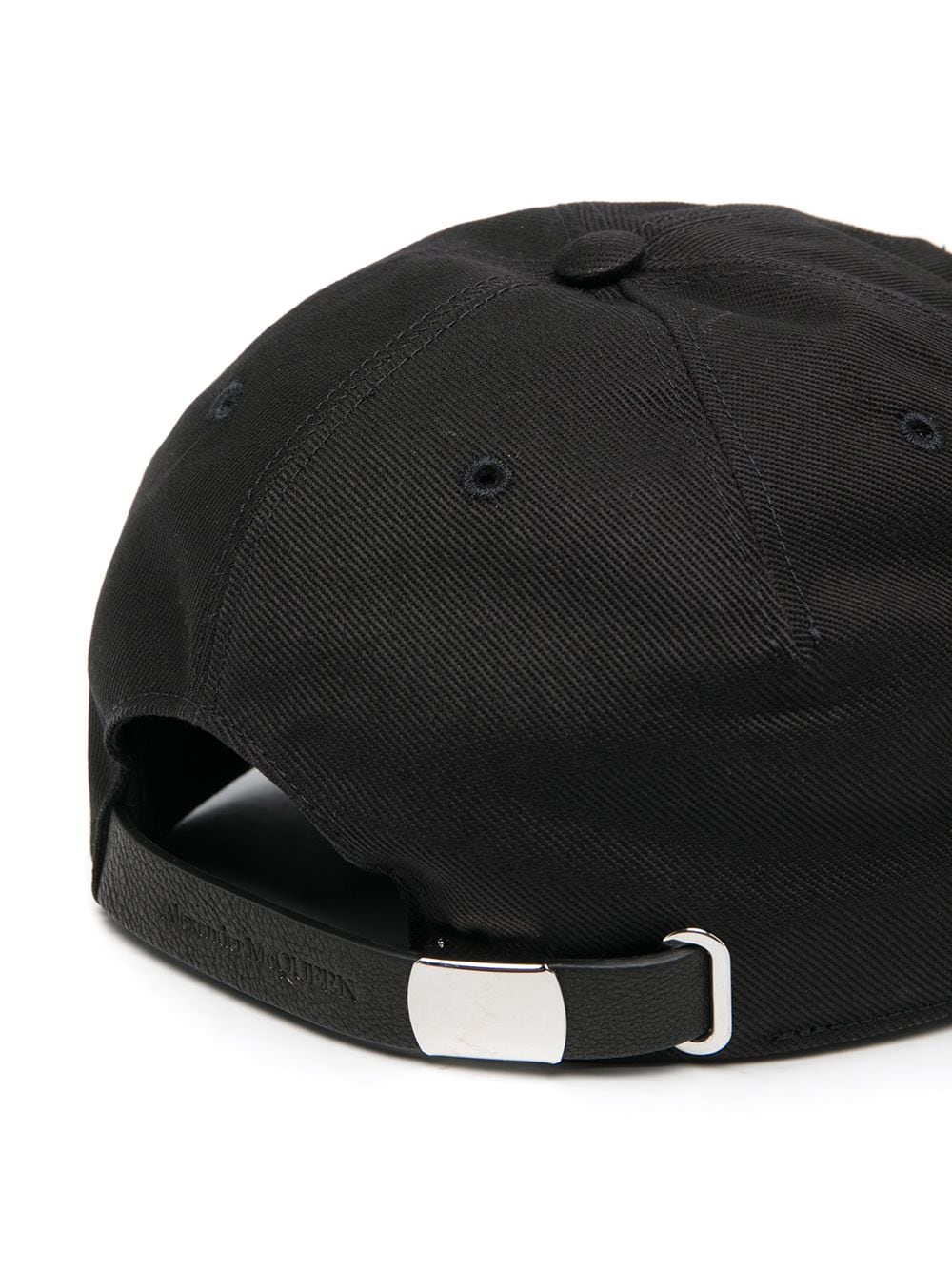 Alexander Mcqueen Men Oversize Black Jersey Hat With Logo Alexander Mcqueen Man by Luosophy