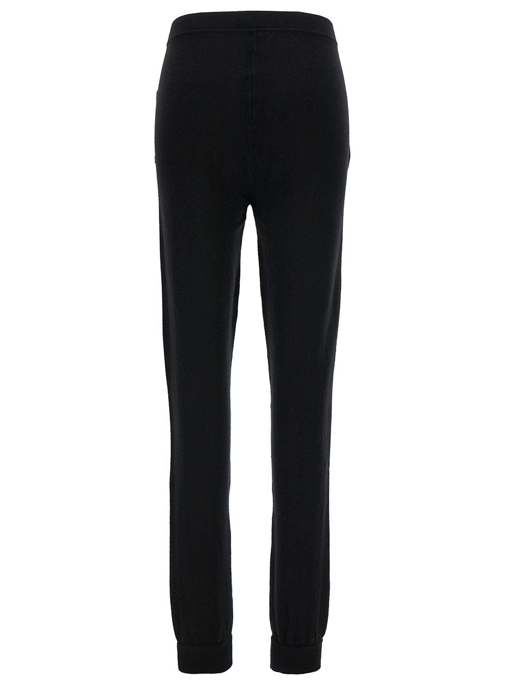 Saint Laurent Women Black High-Waisted Leggings With Pockets In Cashmere Woman by Luosophy