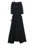 The Attico Women Midi Black Skirt With Maxi Cut-Out In Denim Woman by Luosophy
