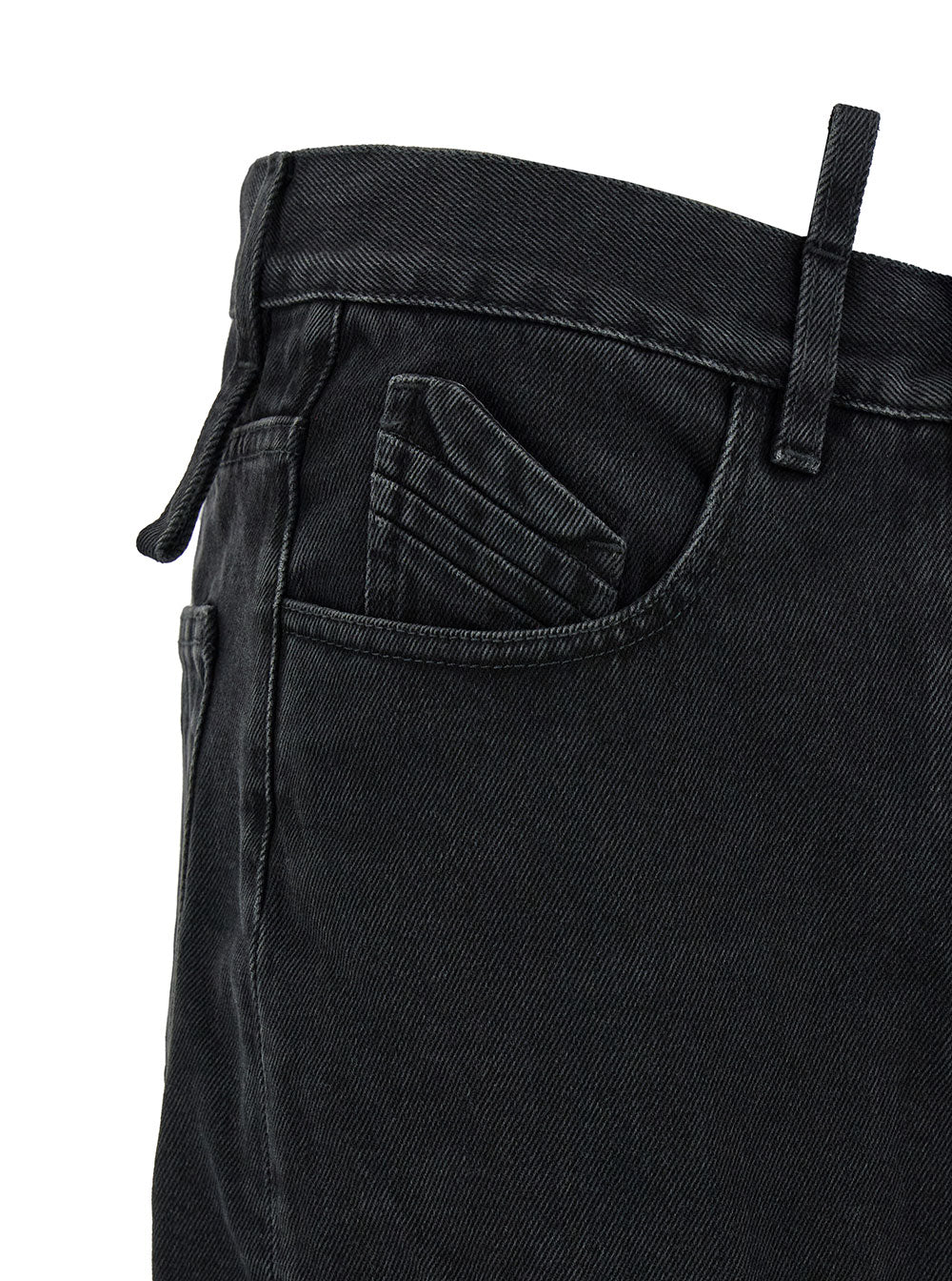 The Attico Women Midi Black Skirt With Maxi Cut-Out In Denim Woman by Luosophy