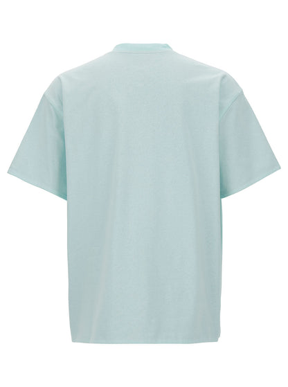 Bottega Veneta Men Light Blue Double Layer T-Shirt In Cotton Man by Luosophy