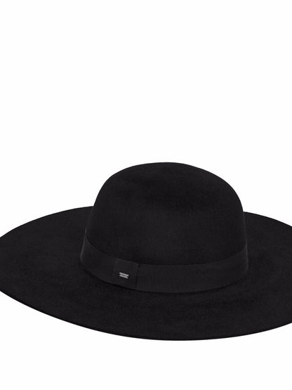 Saint Laurent Women Asymmetrical Hat With Gros Grain Ribbon Detail by Luosophy