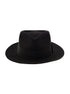 Saint Laurent Women Black Fedora Hat With Engraved Logo In Felt Woman by Luosophy