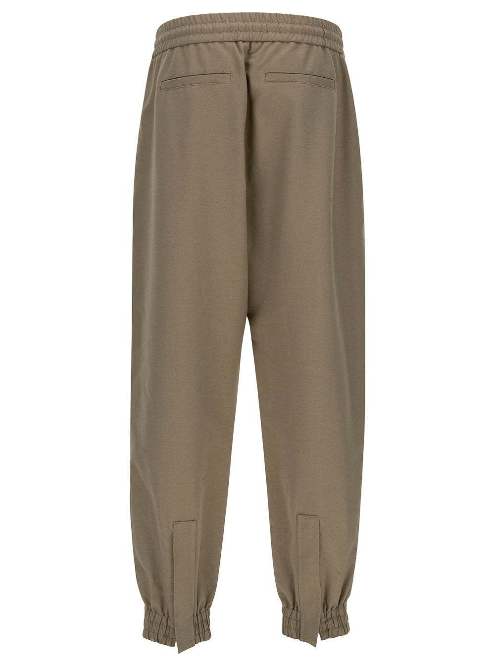 Alexander Mcqueen Men Beige Cargo Pants With Elastic Waistband In Cotton Man by Luosophy