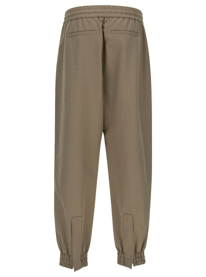 Alexander Mcqueen Men Beige Cargo Pants With Elastic Waistband In Cotton Man by Luosophy