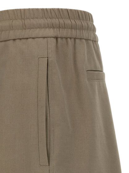 Alexander Mcqueen Men Beige Cargo Pants With Elastic Waistband In Cotton Man by Luosophy