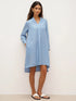 100% Linen V-Neck Pullover Shirt Dress JADEN by LINTICO