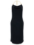 Bottega Veneta Women Midi Black Dress With Chain Strap In Double Viscose Woman by Luosophy