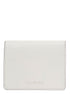 Acne Studios Men White Card-Holder With Embossed Logo In Hammered Leather Man by Luosophy