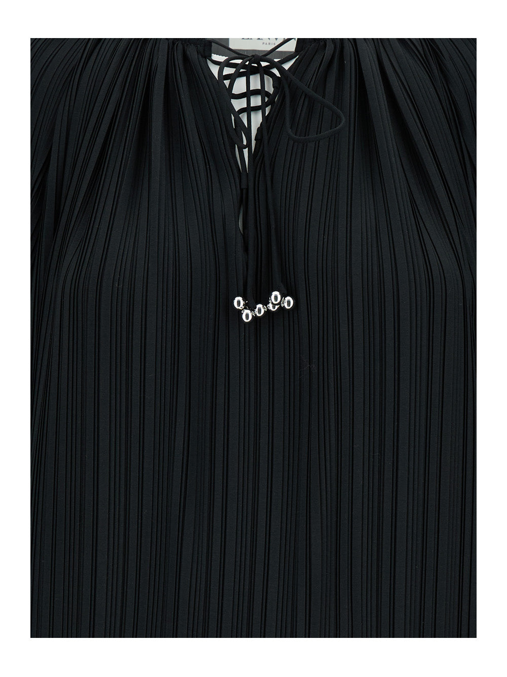 Lanvin Women Long Sleeve Pleated Blouse Open Neck by Luosophy