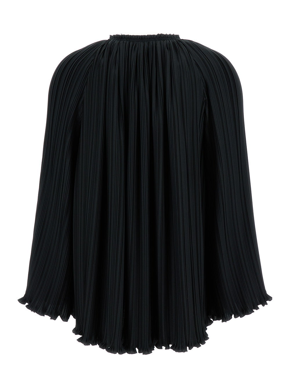 Lanvin Women Long Sleeve Pleated Blouse Open Neck by Luosophy