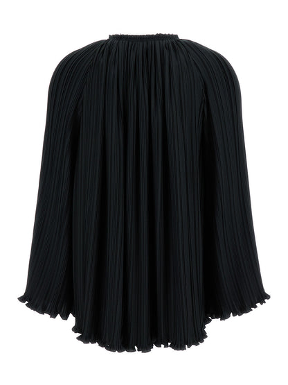 Lanvin Women Long Sleeve Pleated Blouse Open Neck by Luosophy