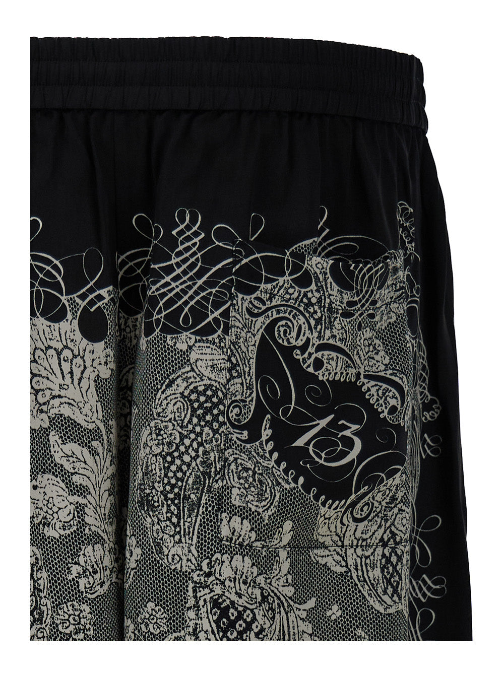 Acne Studios Men White &amp; Black All-Over Graphic Print Sport Shorts In Viscose Man by Luosophy