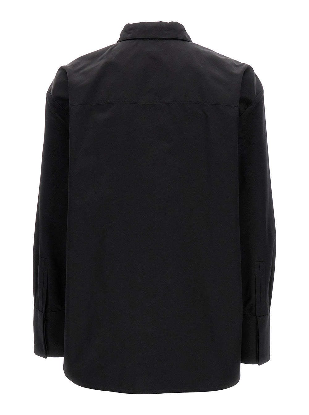 Saint Laurent Men Black Oversize Satin Shirt In Silk Woman by Luosophy