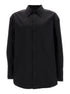 Saint Laurent Men Black Oversize Satin Shirt In Silk Woman by Luosophy