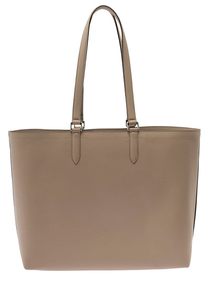 Fendi Men Beige Tote Bag With Embossed Logo In Leather Man by Luosophy