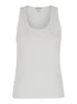 Bottega Veneta Women White Ribbed Tank Top With U Neckline In Cotton Woman Bottega Veneta by Luosophy