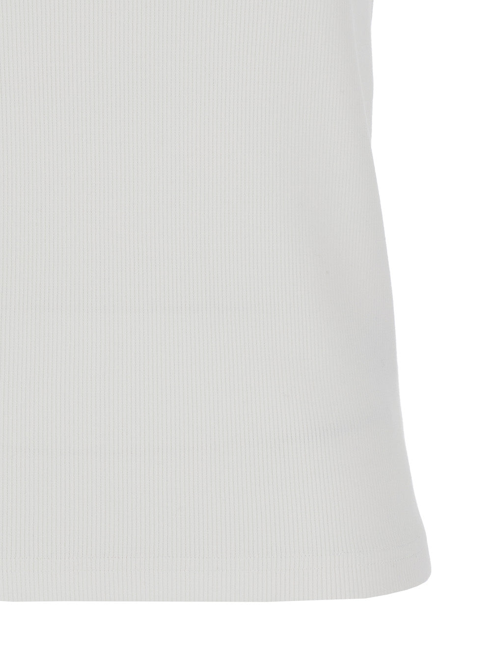 Bottega Veneta Women White Ribbed Tank Top With U Neckline In Cotton Woman Bottega Veneta by Luosophy
