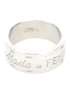 Fendi Men Silver Tone Ring With Lettering Engraving In Brass Man by Luosophy