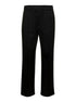 Valentino Men Black Medium Waist Straight Pants In Cotton Blend Man by Luosophy