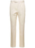 Gucci Men White Straight-Leg Pants With Gucci Cities Patch In Wool Man by Luosophy