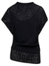 Givenchy Women Black Top With Draped Neckline In Viscose Woman by Luosophy
