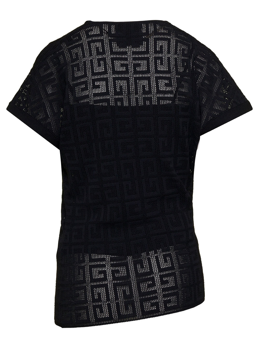 Givenchy Women Black Top With Draped Neckline In Viscose Woman by Luosophy