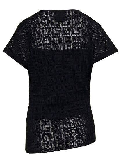 Givenchy Women Black Top With Draped Neckline In Viscose Woman by Luosophy