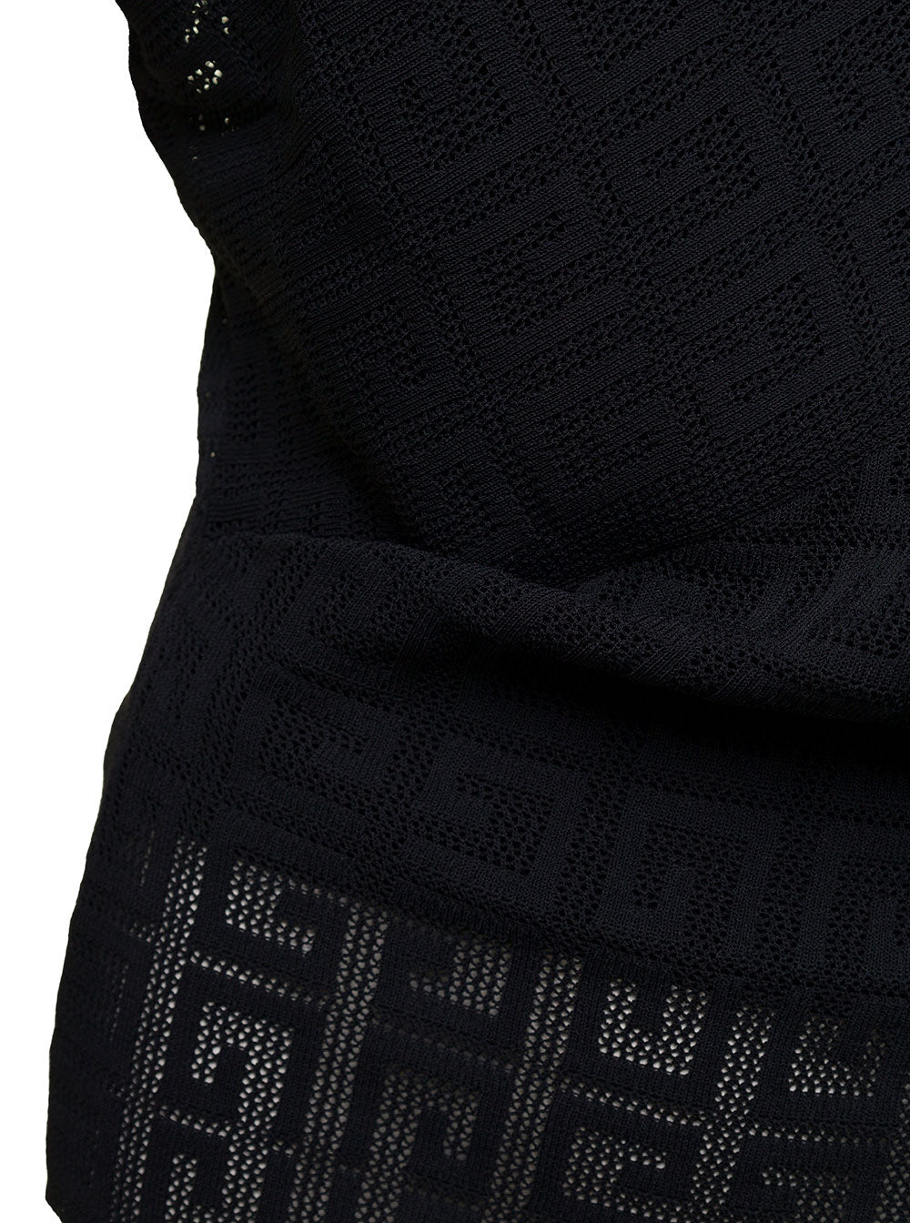 Givenchy Women Black Top With Draped Neckline In Viscose Woman by Luosophy