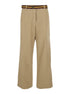 Dries Van Noten Women Beige Trousers With Belts In Cotton Woman by Luosophy
