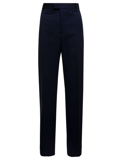 Bottega Veneta Women Blue Tailored Pants In Wool Woman by Luosophy