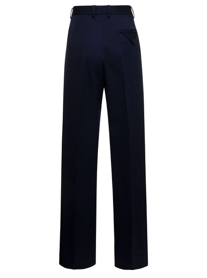 Bottega Veneta Women Blue Tailored Pants In Wool Woman by Luosophy