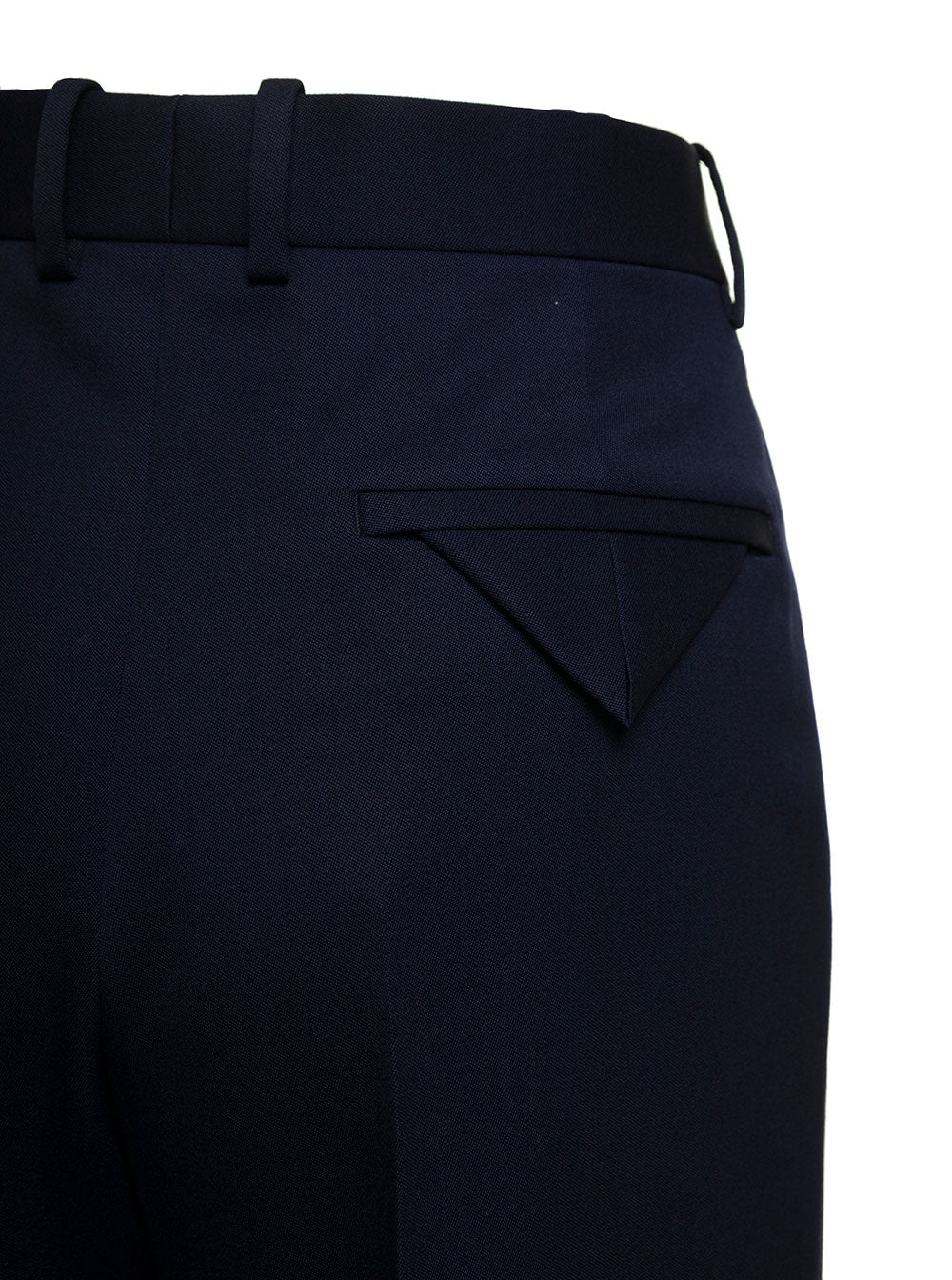 Bottega Veneta Women Blue Tailored Pants In Wool Woman by Luosophy