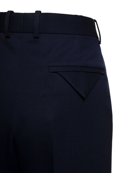 Bottega Veneta Women Blue Tailored Pants In Wool Woman by Luosophy