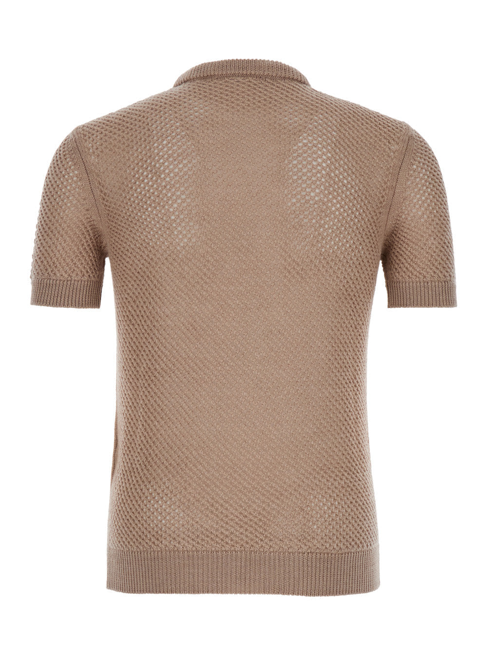 Fendi Men Beige Open Knit Work Sweater In Wool Man by Luosophy
