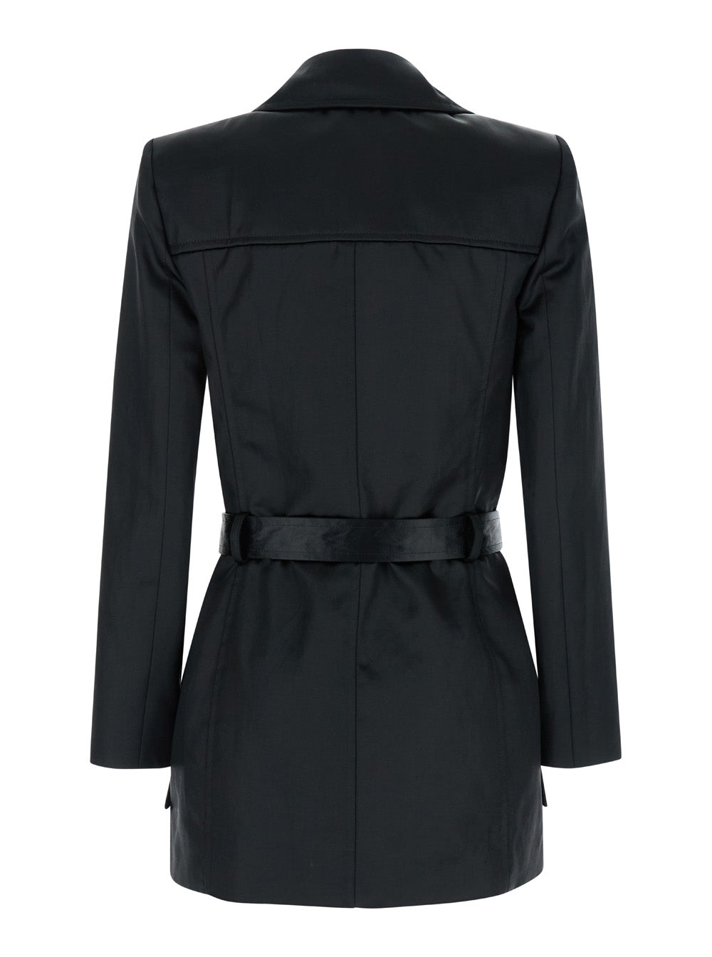 Saint Laurent Women Black Double-Breasted Jacket In Cotton Woman by Luosophy