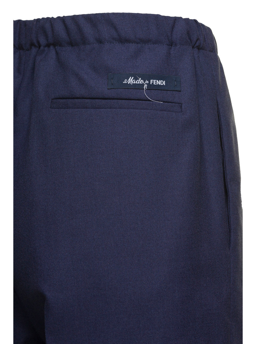 Fendi Men Blue Straight Pants In Wool Man by Luosophy
