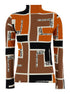 Fendi Women Orange Polo Neck Sweater In Viscose Blend Woman by Luosophy