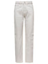 Maison Margiela Women White 5-Pocket Style Straight Jeans With Contrasting Stitching In Cotton Denim Woman by Luosophy
