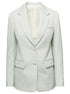 Lanvin Women Light Green Mono-Breasted Blazer With Pockets In Wool Woman by Luosophy