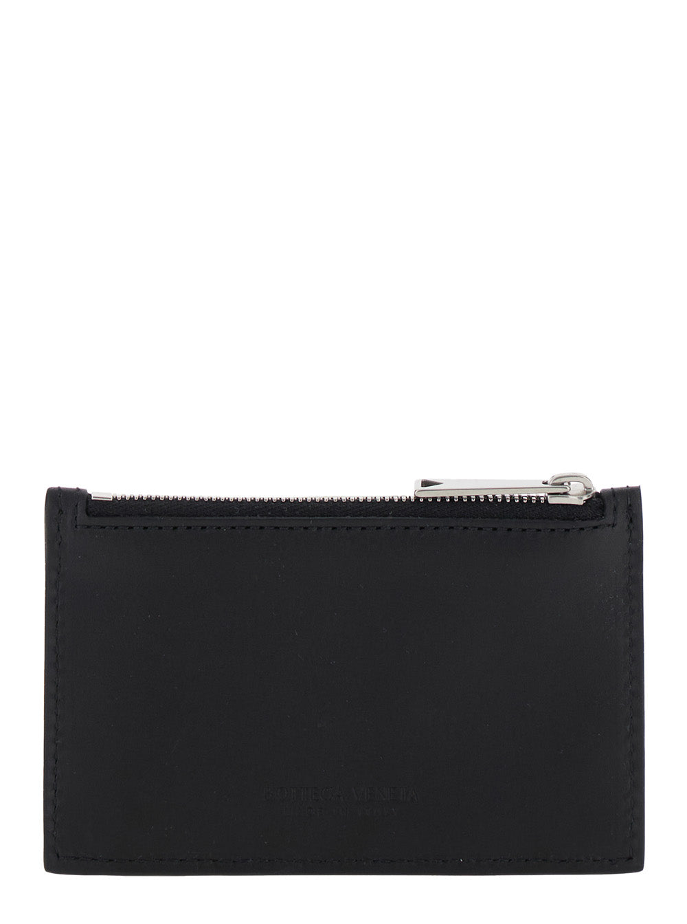 Bottega Veneta Men Black Card-Holder With Intreccio Motif In Leather Man by Luosophy