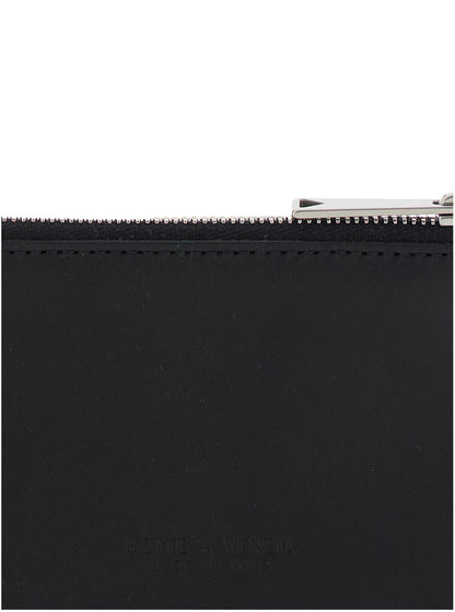 Bottega Veneta Men Black Card-Holder With Intreccio Motif In Leather Man by Luosophy