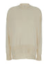 Jil Sander Women Beige Ribbed Pullover In Cashmere Woman by Luosophy