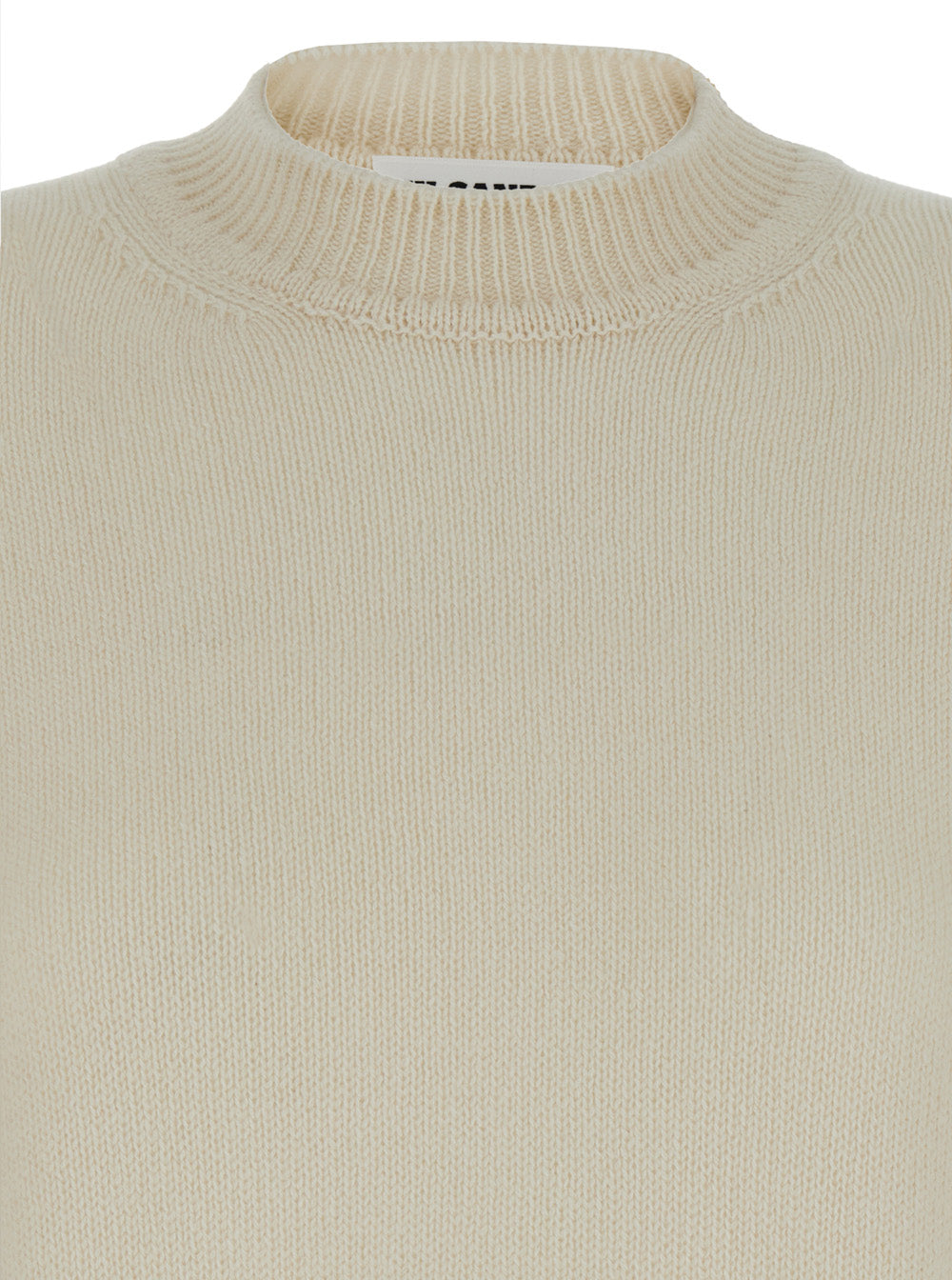 Jil Sander Women Beige Ribbed Pullover In Cashmere Woman by Luosophy