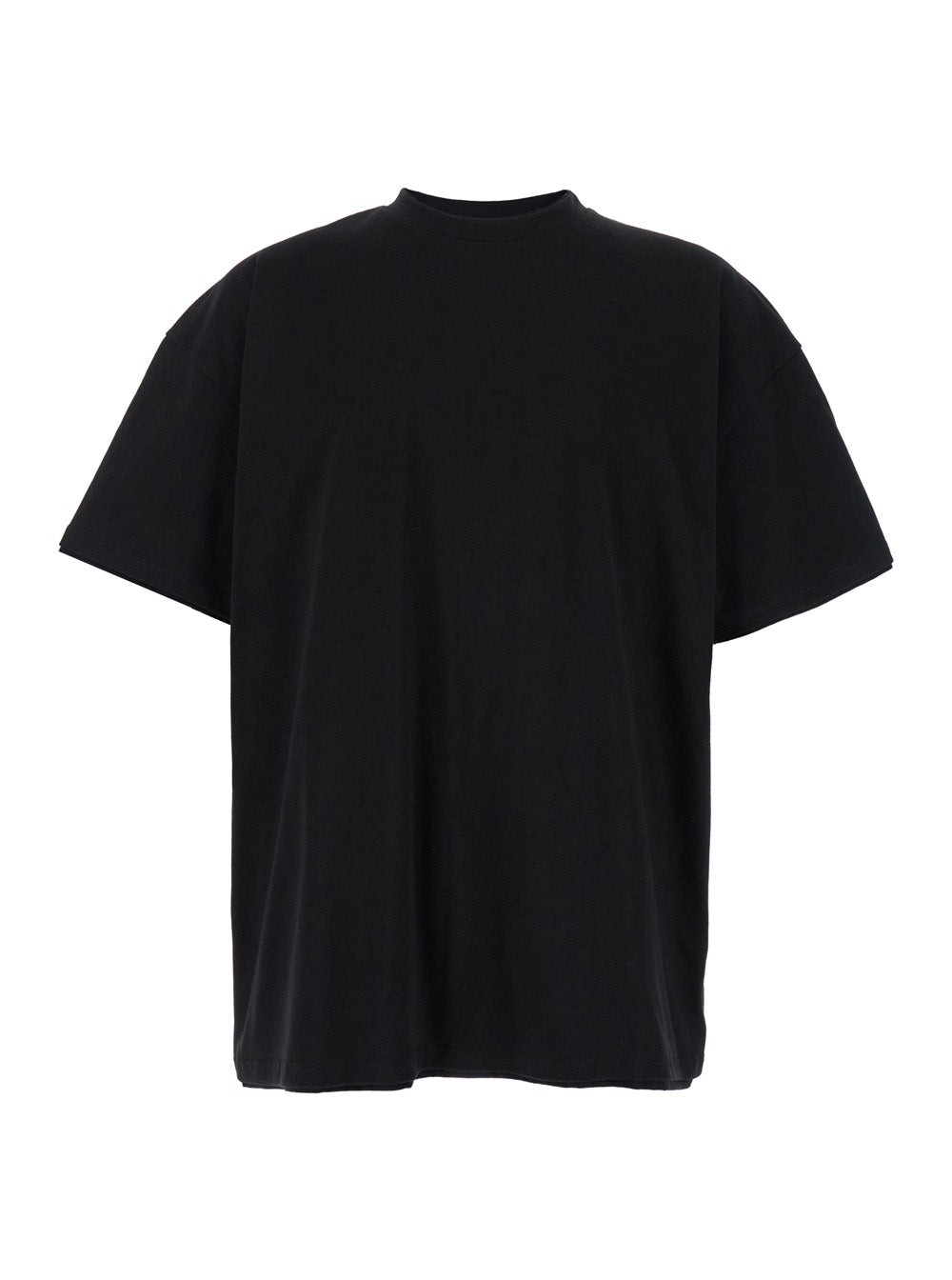 Jil Sander Men Black Double-Layers T-Shirt In Cotton Man by Luosophy