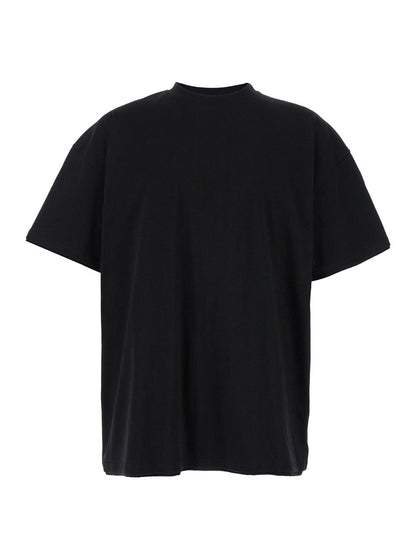 Jil Sander Men Black Double-Layers T-Shirt In Cotton Man by Luosophy