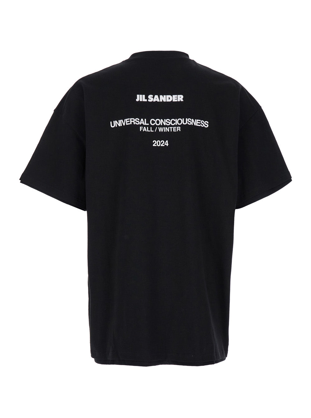 Jil Sander Men Black Double-Layers T-Shirt In Cotton Man by Luosophy